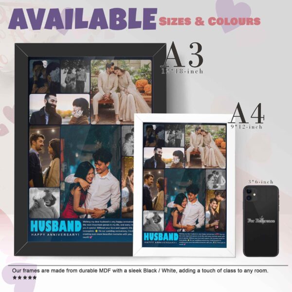 Giftway Anniversary Photo Frame, 1-99 Years Wedding Gift Ideas, Married Couple Gifts for Husband and Wife