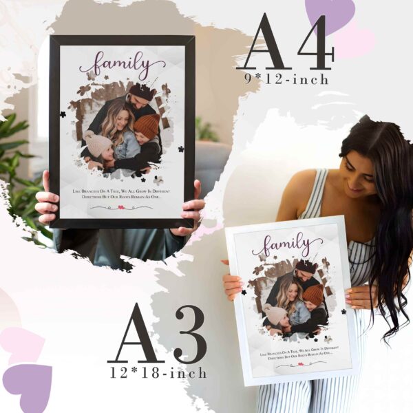 Giftway Custom Family Photo Frame, Add Image and Your Text, Marriage Gifts Items, Husband and Wife