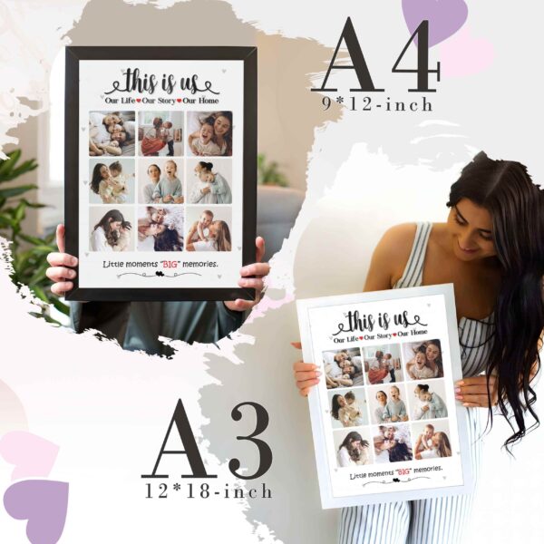 Giftway Custom Family Photo Frame, This Is Us, Marriage Gifts Items, Husband and Wife -A4/8x11