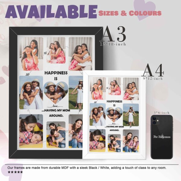 Giftway Personalised Gift, Happiness Is Having My Mom Around, Gift for Mother