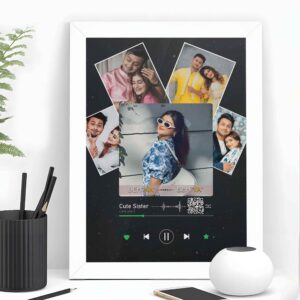 Giftway Personalized Music Player Sister Photo Frame | Gifts for Sister Birthday | Rakhi Gift for Sister | Happy Raksha Bandhan Gift