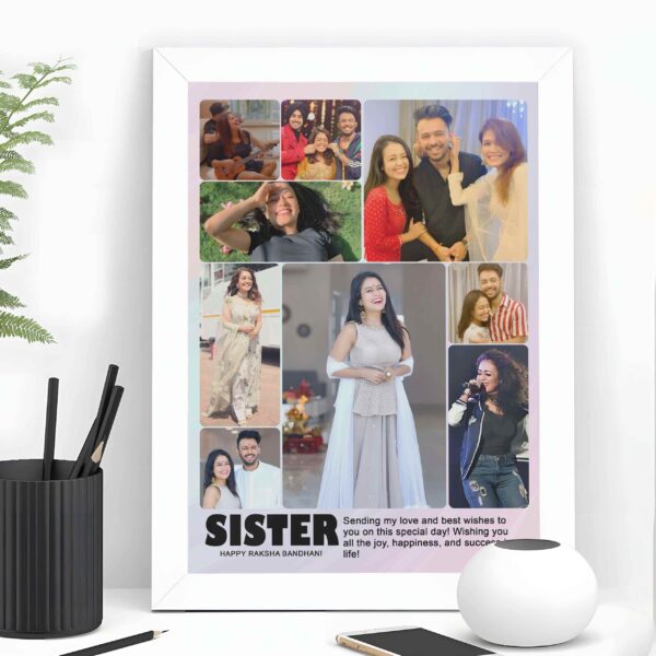 Giftway Personalized Sister Photo Frame | Gifts for Sister Birthday | Rakhi Gift for Sister | Happy Raksha Bandhan Gift