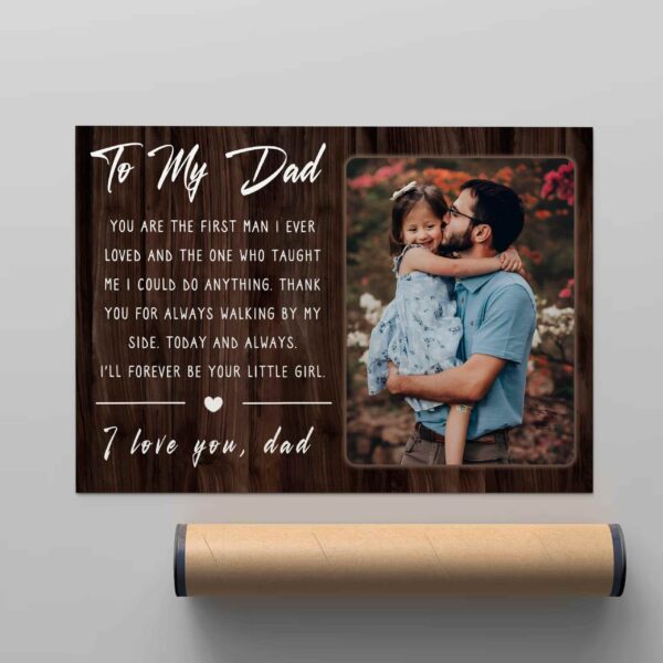 Giftway To My Dad, Customized Photo Frame, Memorable Gift for Father's Birthday, Photo Frame Table Décor