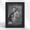 Giftway Customised Black Portrait Effect Photo Frame, Gifts for Parents, Photo Gifts Personalised