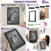Giftway Customised Black Portrait Effect Photo Frame, Gifts for Parents, Photo Gifts Personalised