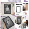 Giftway Customised Black Portrait Effect Photo Frame, Personalised Gifts for Girls, Creative Gifts for Women Men