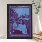 Giftway Pop Lines Art Portrait Effect Photo Frame, Gift for Anniversary to Wife or Husband, Photo Frame for Anniversary Gift