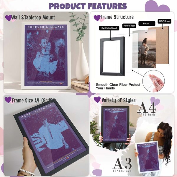 Giftway Pop Lines Art Portrait Effect Photo Frame, Gift for Gf Special Love, Boyfriend Gift, Gifts for Couple