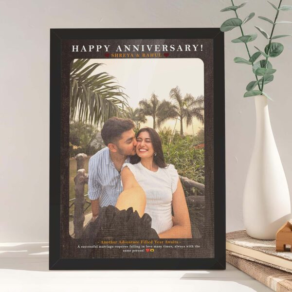 Giftway Vintage Portrait Effect Photo Frame, Gift for Anniversary to Wife or Husband, Photo Frame for Anniversary Gift