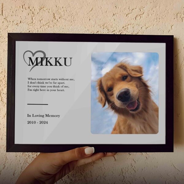 Giftway Custom Memorial Pet Photo with Frame - A4/9*12