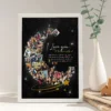 Giftway Moon with Star Collage Frame | Custom Black Moon Shape Frame | Perfect Gift for Weddings | Marriage Functions, Anniversary, or Husband’s Birthday | Unique Wedding Gift for Newly Married Couples