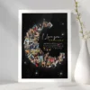 Giftway Moon with Star Collage Frame | Custom Black Moon Shape Frame | Perfect Gift for Weddings | Marriage Functions, Anniversary, or Husband’s Birthday | Unique Wedding Gift for Newly Married Couples
