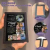 Giftway Personalised Wooden Black Calendar Collage Photo Frame for Anniversary & Birthday Gift Customised Photo Frame with Names, Dates, and Wishes for Wife, Husband, Boyfriend