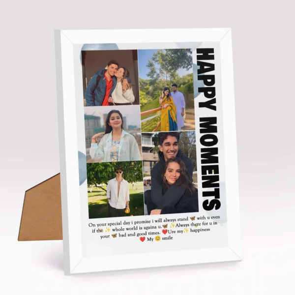 Giftway Mini Personalised Photo Frame – Elegant Keepsake anniversary gift for couple special, couple gifts