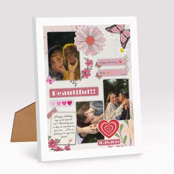 Giftway Blush of Memories, Personalised Birthday Gift for Best Friend, Gifts for Girls Age 18 to 25, Unique Gift Items for Women, Friend, Him, Her- 5x7 Inch