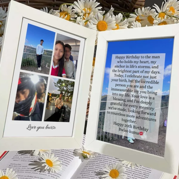 Giftway Personalised Gift for Men | Dual Photo Frame 5x7 Inch | Gift for Boyfriend