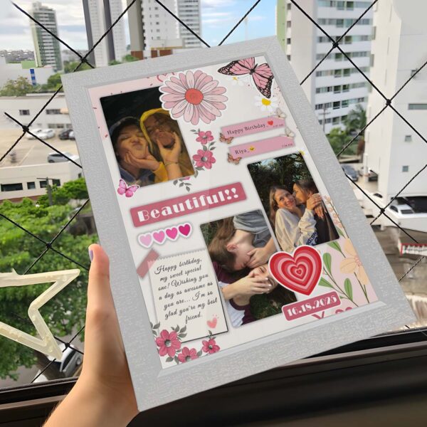 Giftway Blush of Memories – Personalised Birthday Gift for Best Friend, Gifts for Girls Age 18 to 25, Unique Gift Items for Women, Friend, Him, Her – 9.6×13.1 Inch