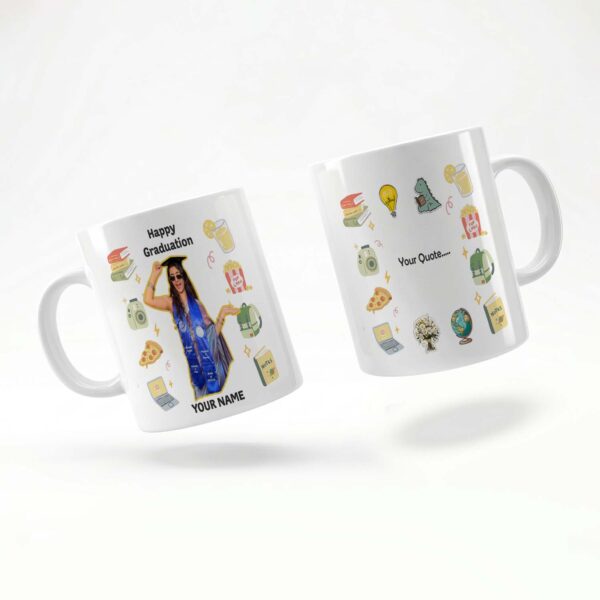 Giftway Custom Graduation Mug with Photo and Quotes, Gifts for Graduation, Doctors, Friends, Students - 1Pc