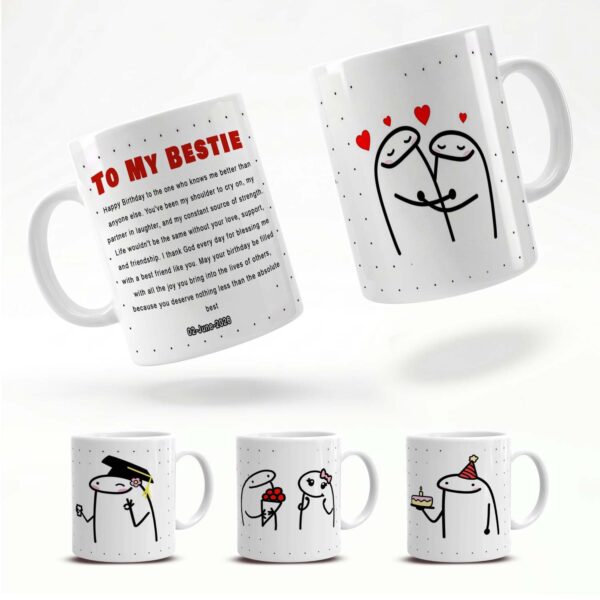 Giftway Custom Ceramic Mug - Character+Quotes Mug, Birthday Gift, Graduation Gift, Gift for Him & Her - 1Pc